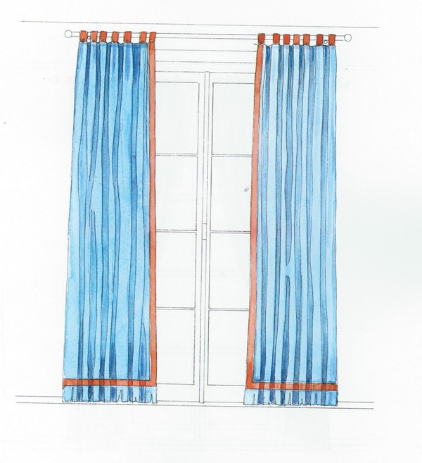 Les rideaux droit avec tête à passant - decoiris.ch/de Les rideaux droit avec tête à passant - decoiris.ch/de
